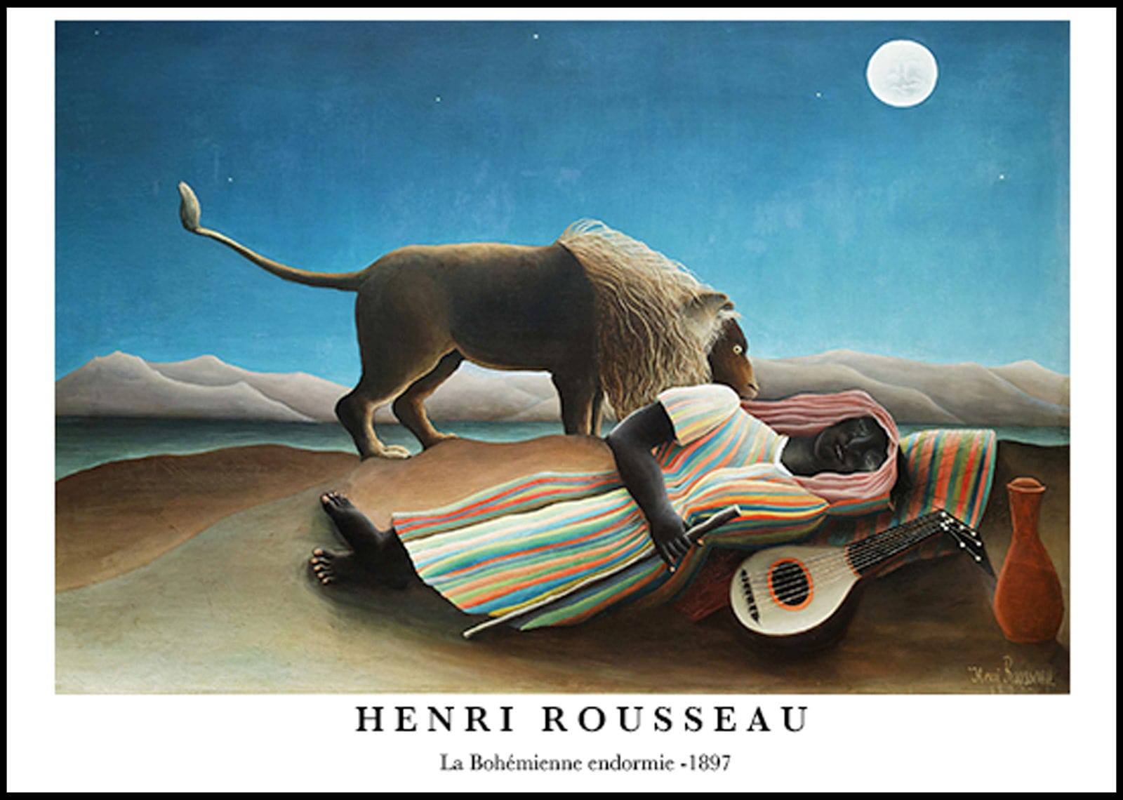 Henri Rousseau La Boh mmienne Endormie Poster Hakyarts henri-rousseau-la-boh-mmienne-endormie-poster-hakyarts
