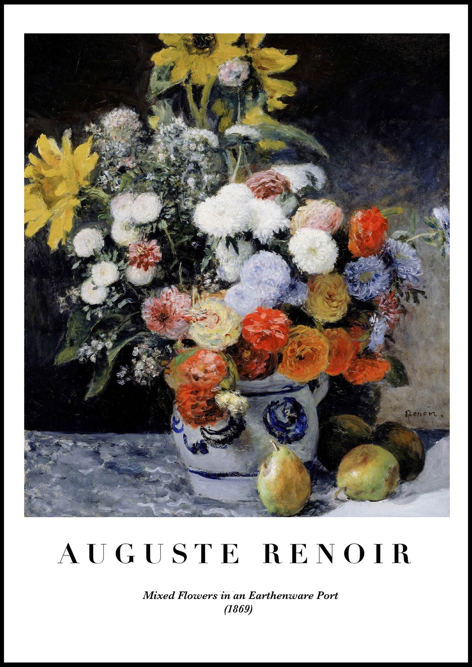 mixed flowers in an earthenware pot Auguste Renoir