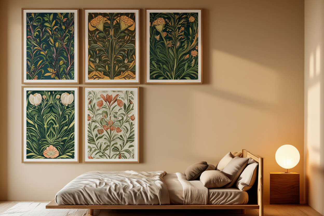 Arts & Crafts Botanical Set – 5 William Morris Prints – Hakyarts