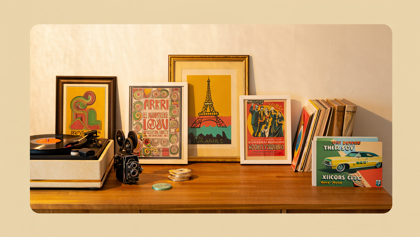 Retro Revival: Vintage, Nostalgic & Timeless Poster Ar