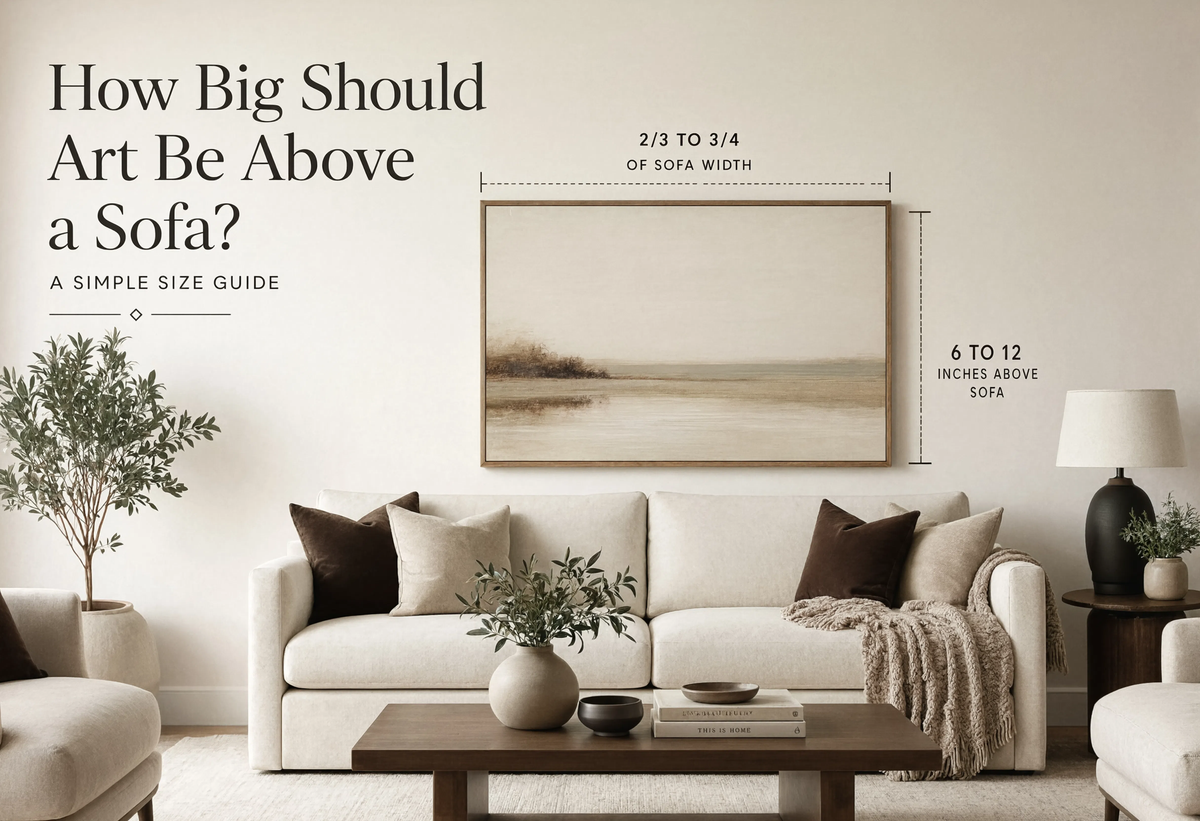 How Big Should Art Be Above a Sofa? A Simple Size Guide