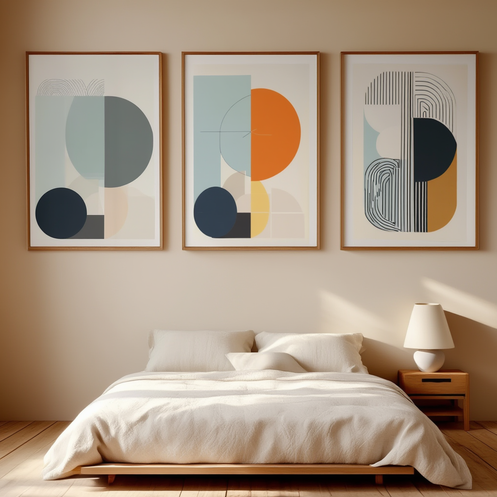 Matching abstract pieces to a room’s mood