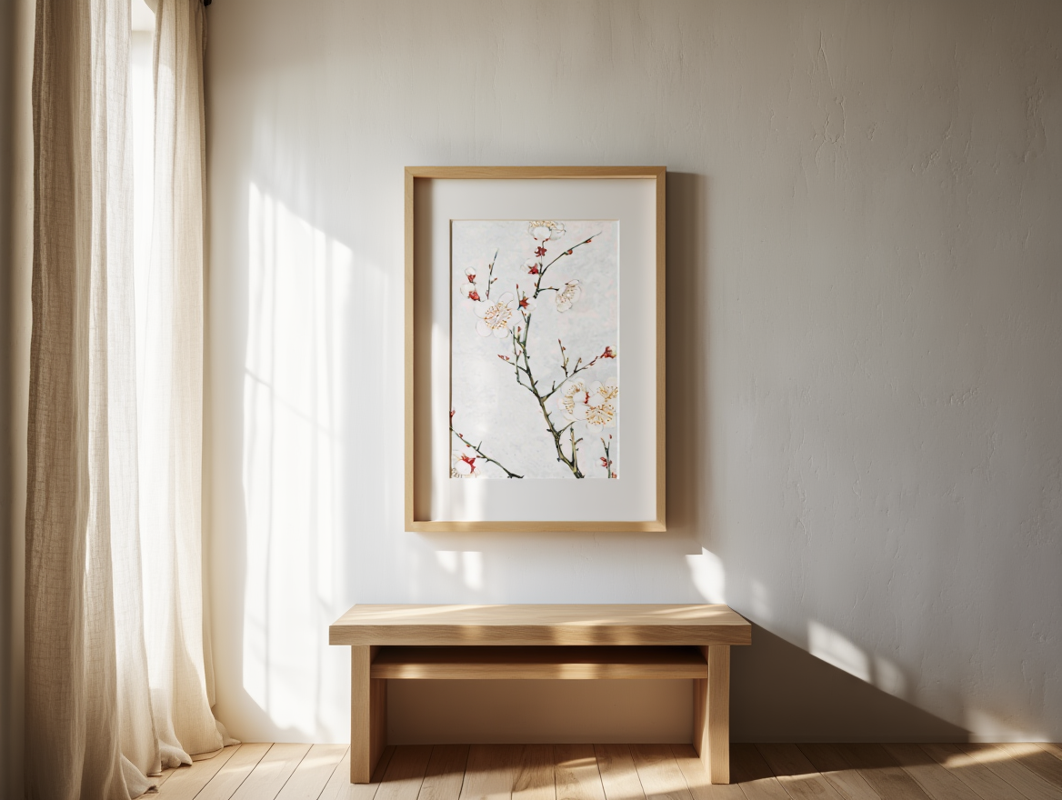 Megata Morikaga - Plum Branches with Blossoms