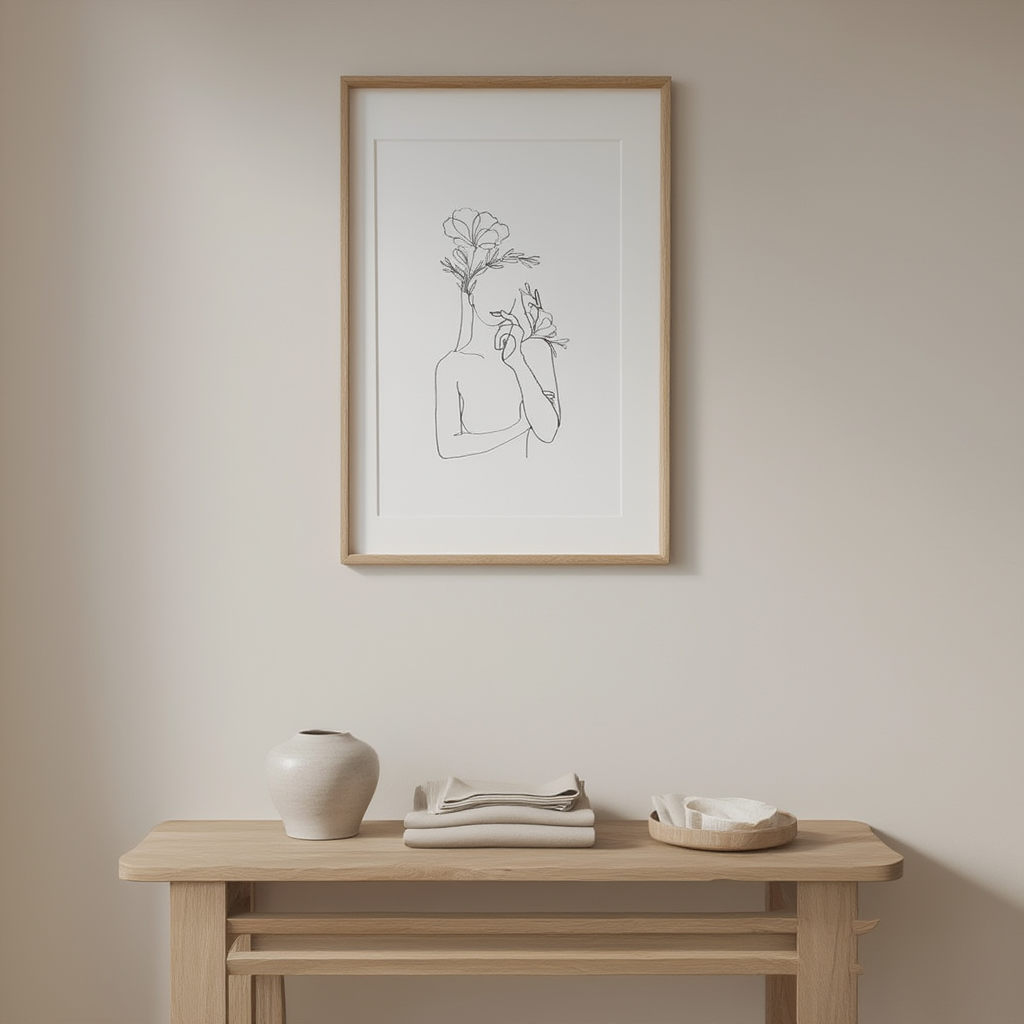 Abstract Feminine Line Art Poster