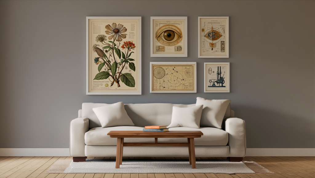 Curiosity & Discovery – Vintage Science Office Set of 5 Prints