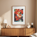 The Foxes by Franz Marc – Expressionist Animal Art Print - Hakyarts