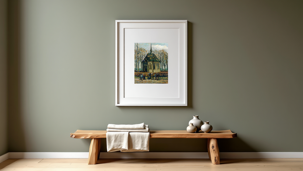 Congregation Leaving the Reformed Church in Nuenen (1884) – Vincent van Gogh Art Print | Early Dutch Period Wall Art