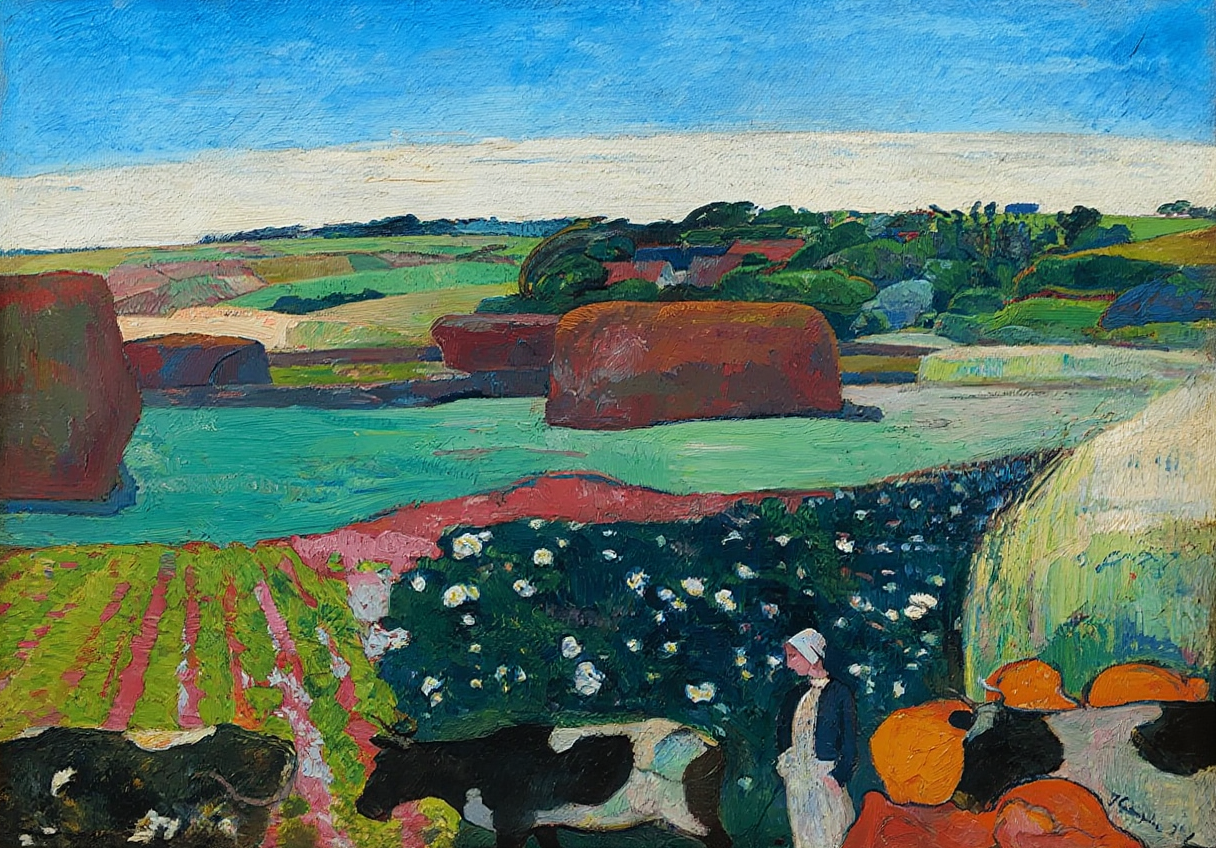 Paul Gauguin - Haystacks in Brittany