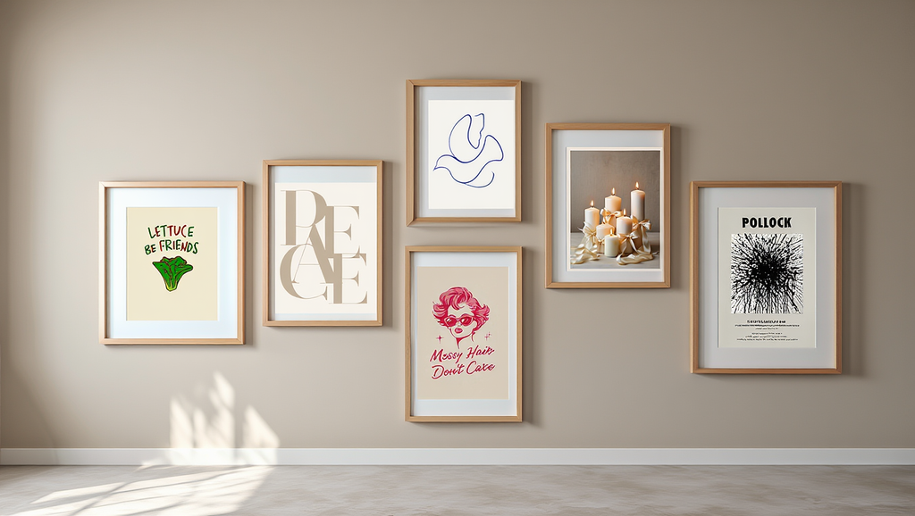 Modern Neutral Home Decor – 6 Prints | Minimalist Wall Art for Living Room, Bedroom & Office