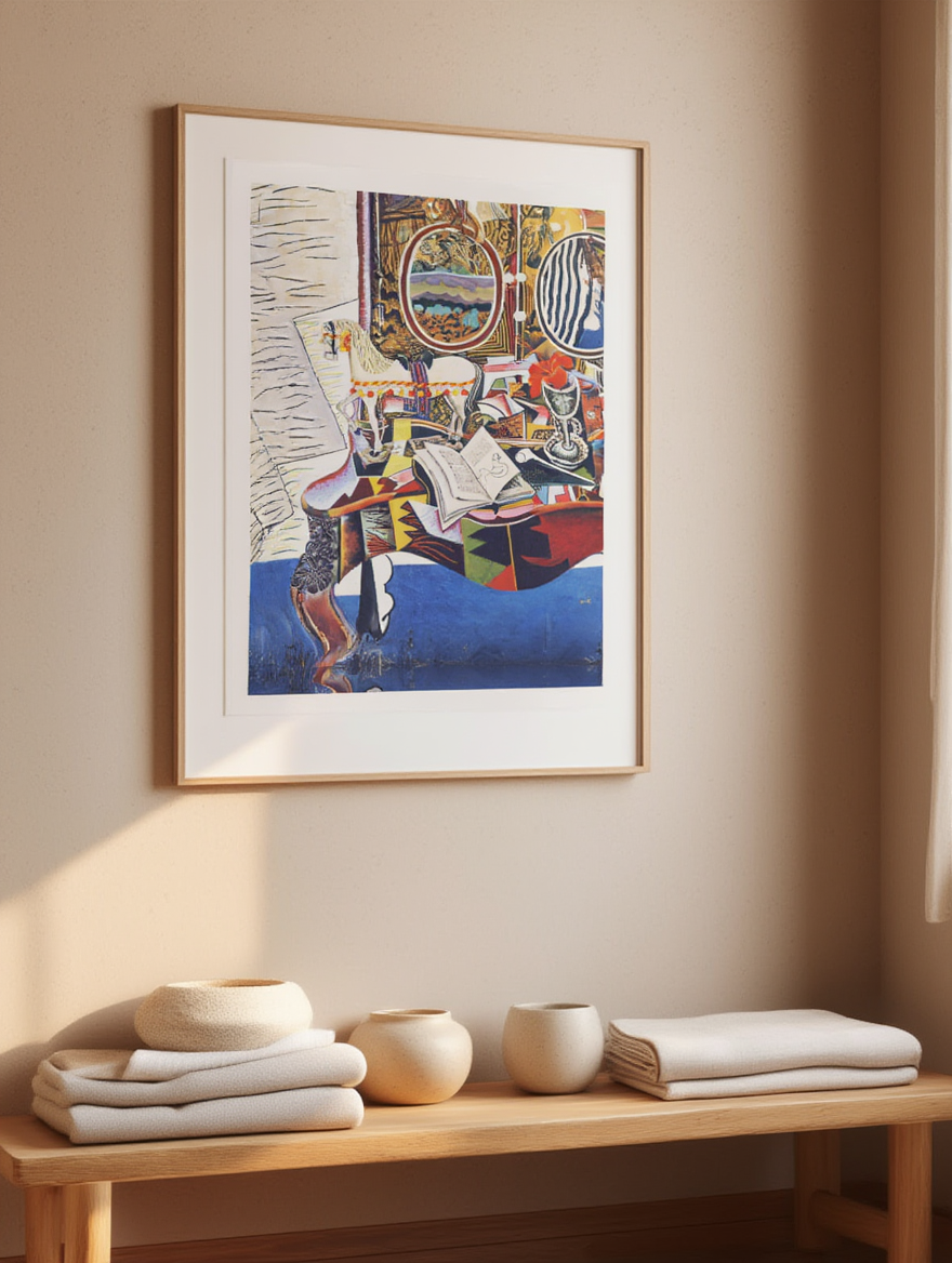 Horse Pipe and Red Flower – Joan Ferrer Miró 1920 Art Print