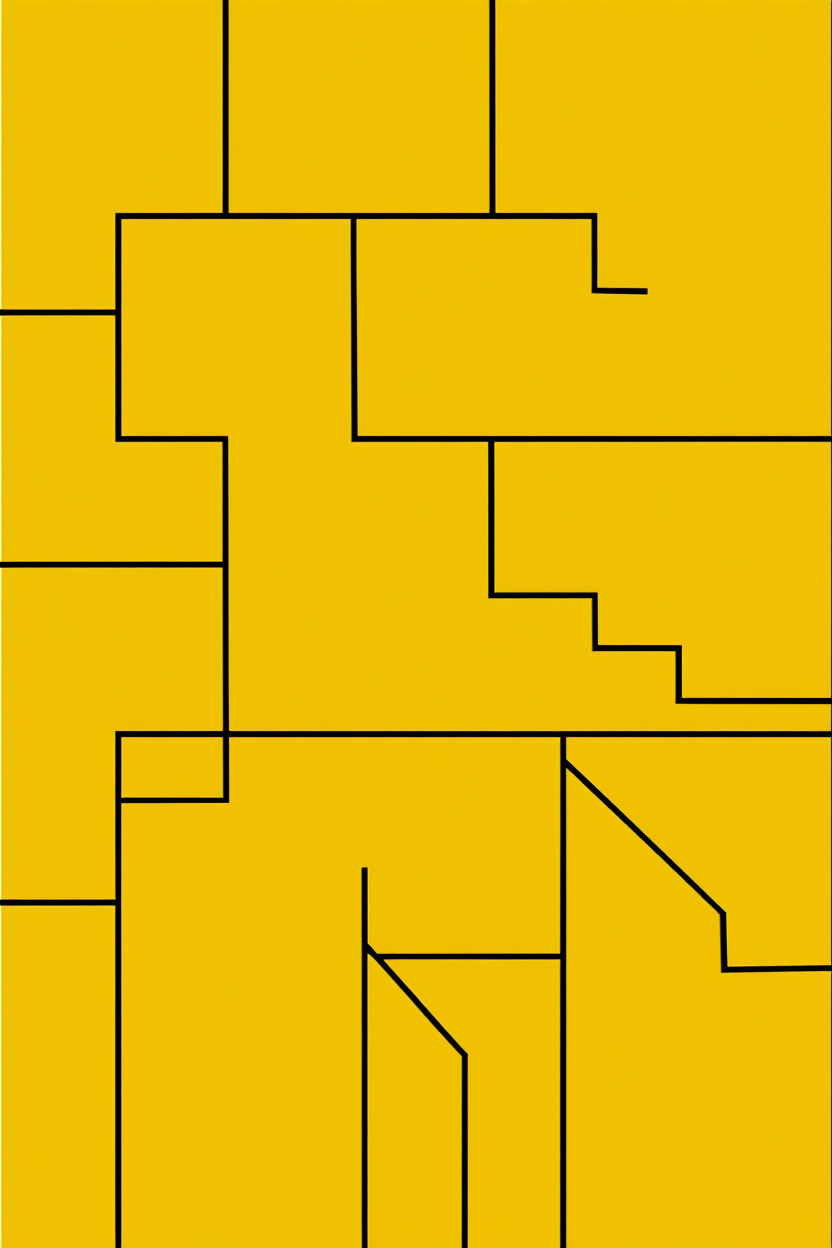 Yellow Geometric Harmony – Bauhaus-Inspired Form Study
