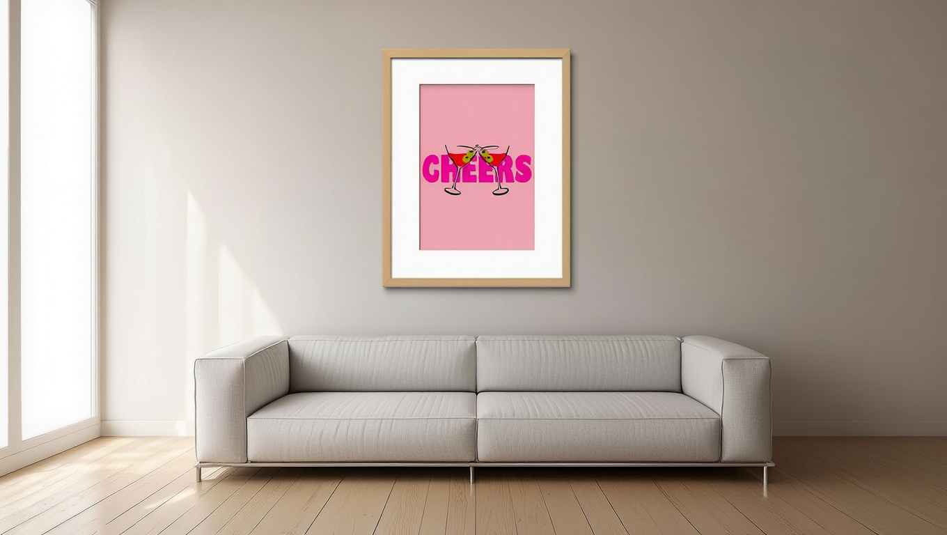 Cheers – Wine Glass Single Print
