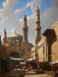 A Cairo Bazaar by Adrien Dauzats