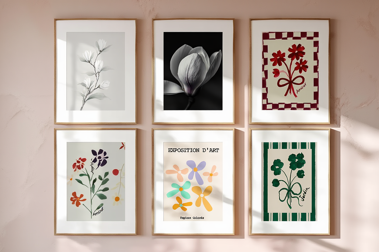 Golden Garden – Modern Botanical Print