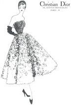 Vintage Dior Illustration Poster | Classic Fashion Art Print