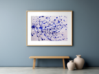 Pollock Inspired Blue Splash Poster - Hakyarts