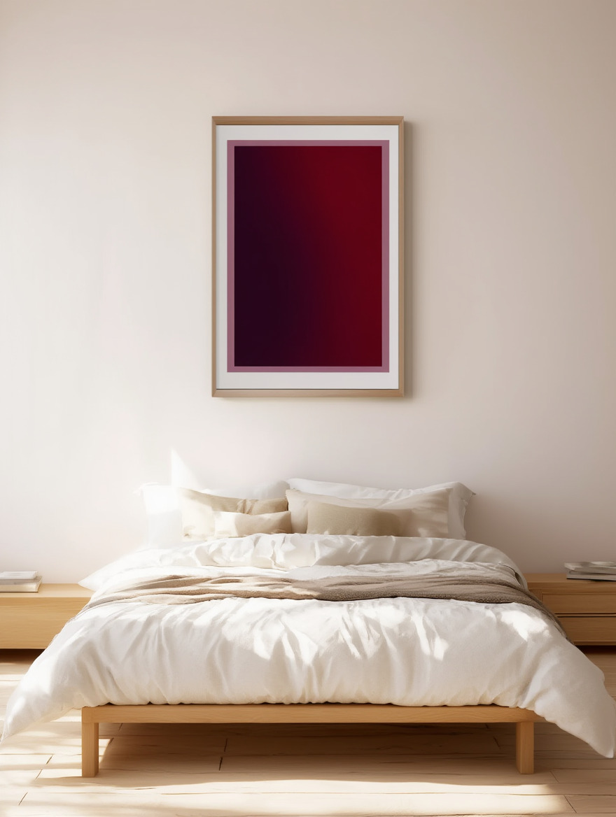 Red Pool – Minimalist Abstract Art Print for Contemporary Interiors