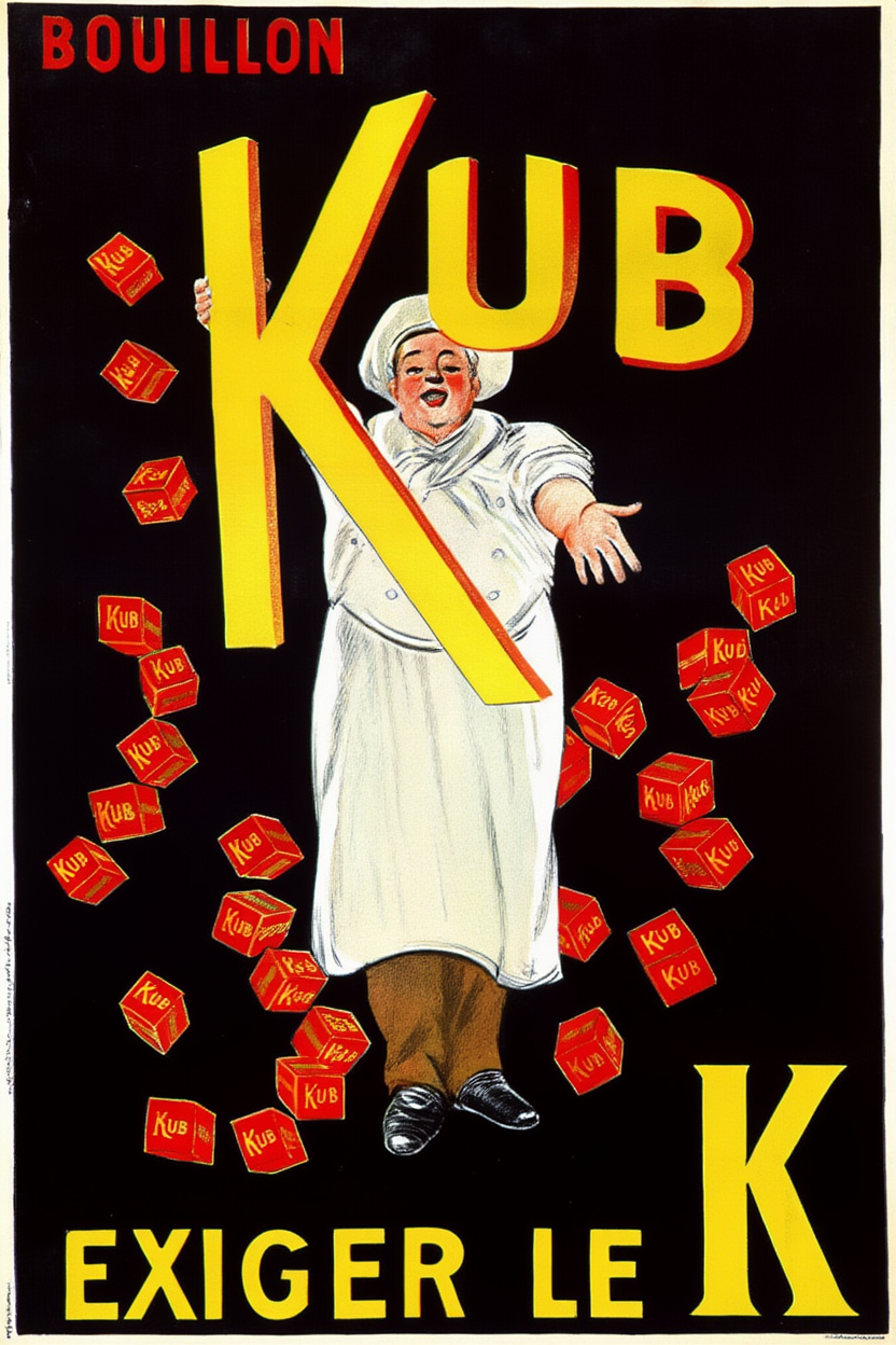 Bouillon Kub by Leonetto Cappiello – Vintage Advertising Art Print