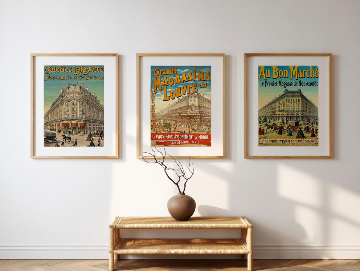 Vintage French Magazine Posters – 4 Prints | Mix & Match Wall Art
