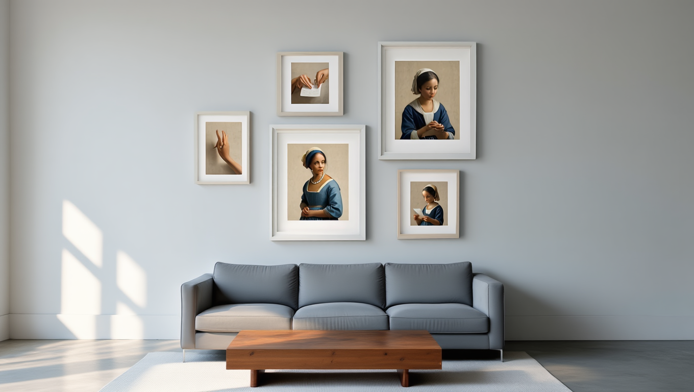 Vermeer Art – Office Set of 5 Curated Prints