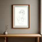 Woman Line Art Dior Poster | Minimalist Fashion Art Print - Hakyarts
