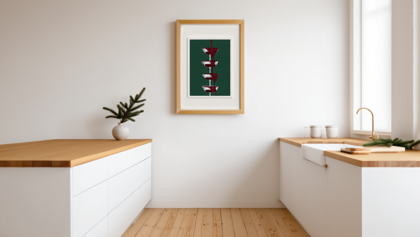 Cascading Champagne Green – Single Print