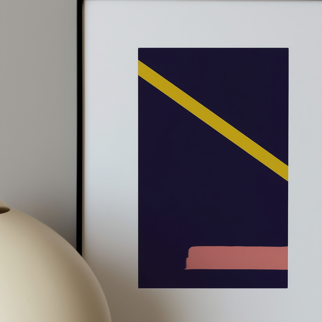 Silent Symmetry – Contemporary Geometric Abstract Poster for Living Room