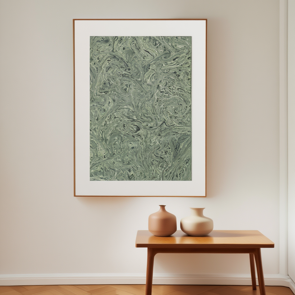 Marmorpapier (Ölmarmor) (1900) by Andreas Haussmann – Decorative Paper Art Print