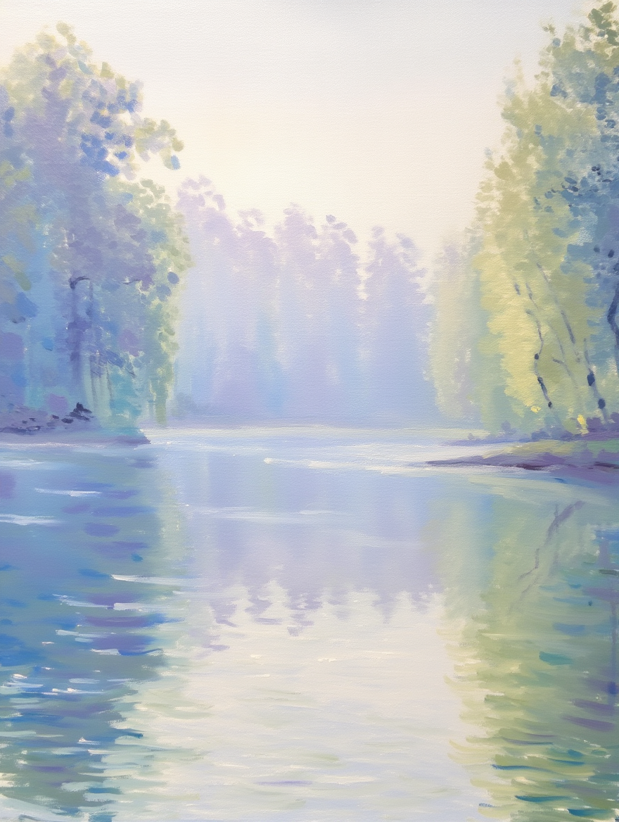 Monet Morning Light – Impressionist Landscape Print