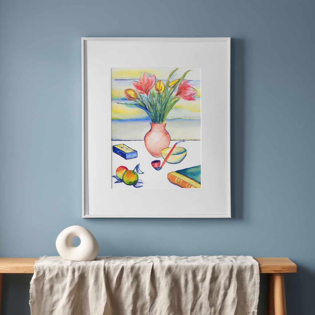 August Macke -  Still Life with Pipe and Apples