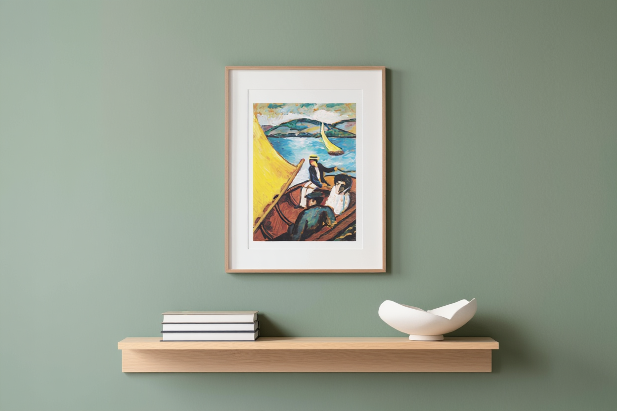 August Macke - Sailing Boat on the Tegernsee