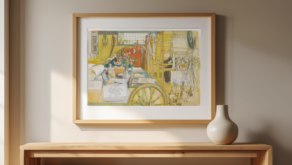 Carl Larsson – In The Workshop (1908) | Vintage Art Print