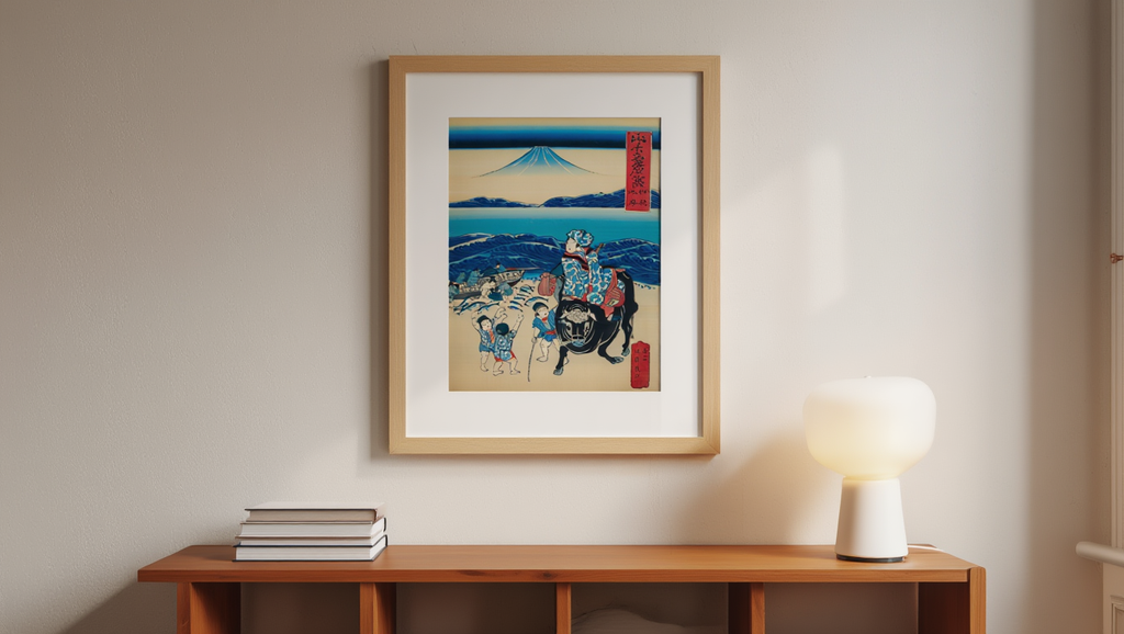 Utagawa Kuniyoshi – Sagami: Fisherman Unloading Bonito | Japanese Ukiyo-e Art Print