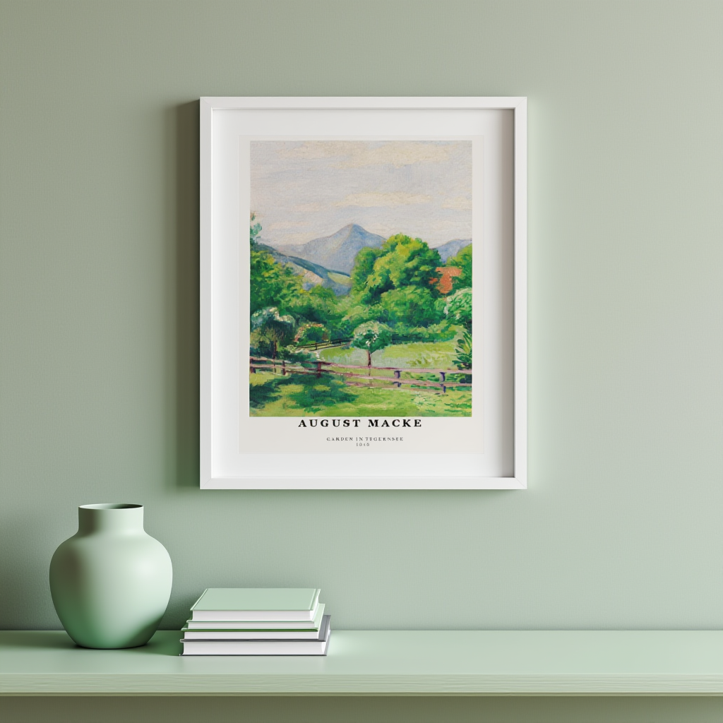 August Macke – Garden in Tegernsee - Serene Expressionist Landscape Print