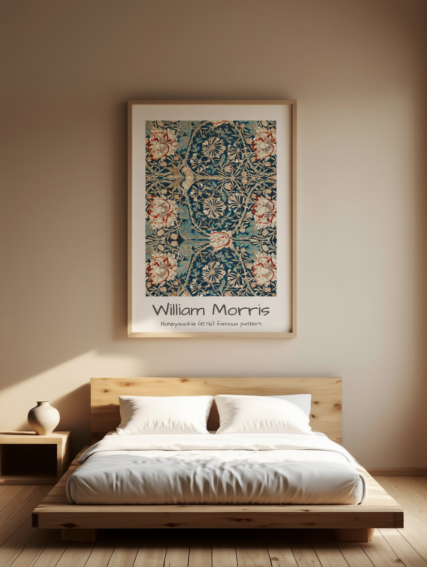Honeysuckle Pattern II  – William Morris Printed Linen Art Print | Iconic Arts & Crafts Design (Copy)