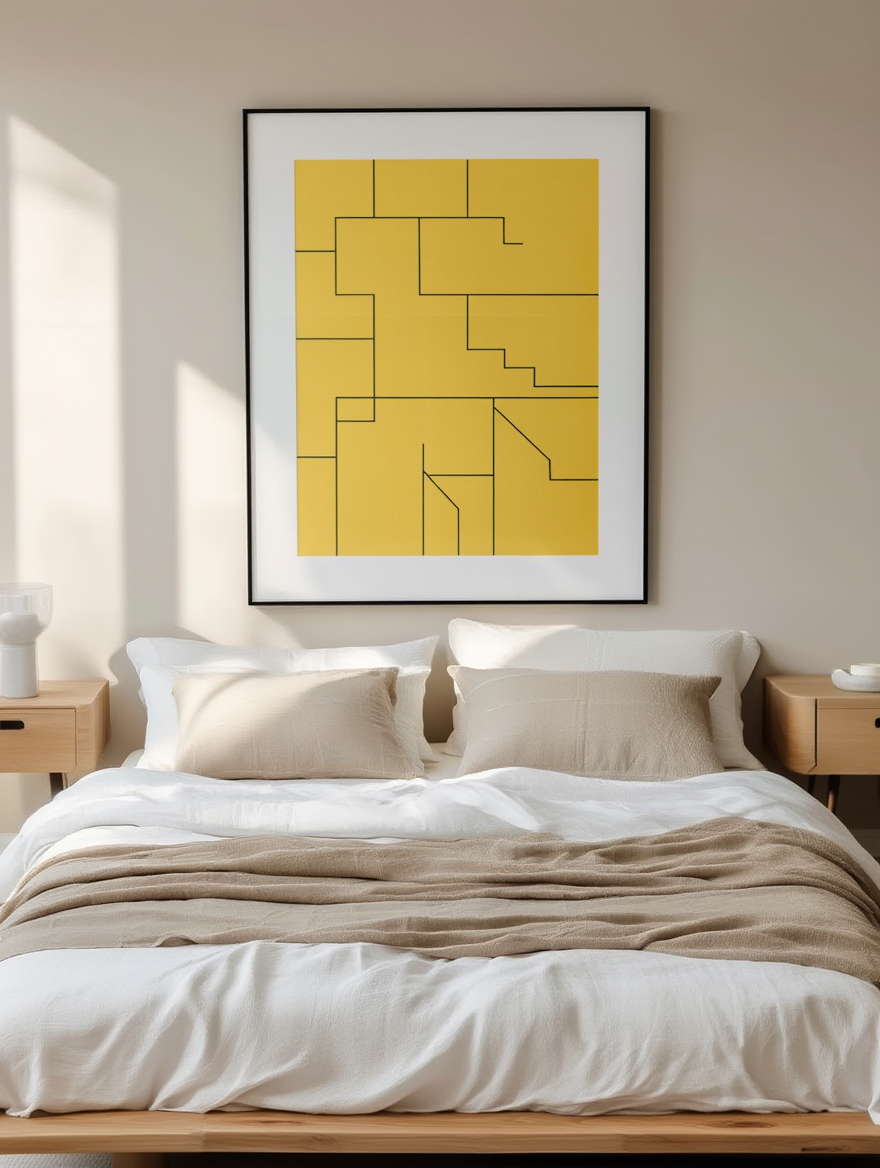 Yellow Geometric Harmony – Bauhaus-Inspired Form Study