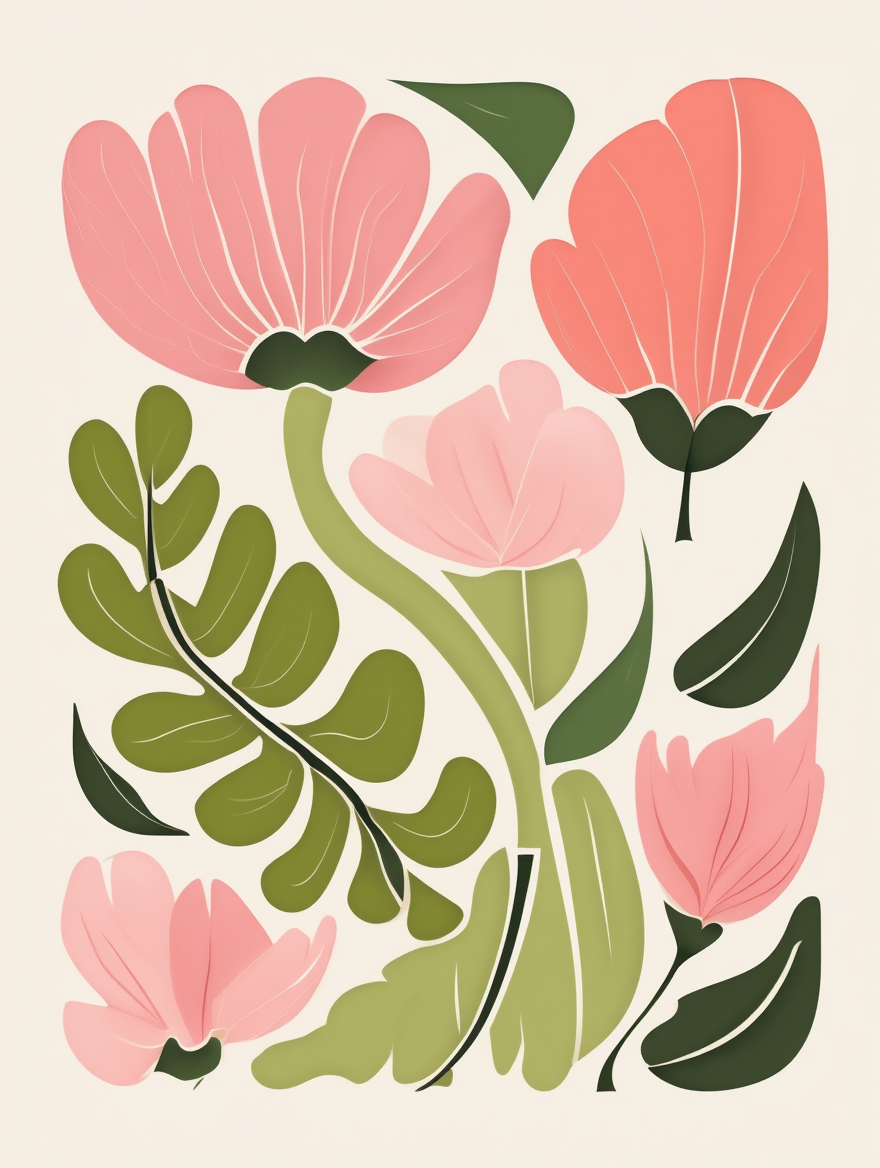 Modern Botanical Floral – Set of 3 Prints