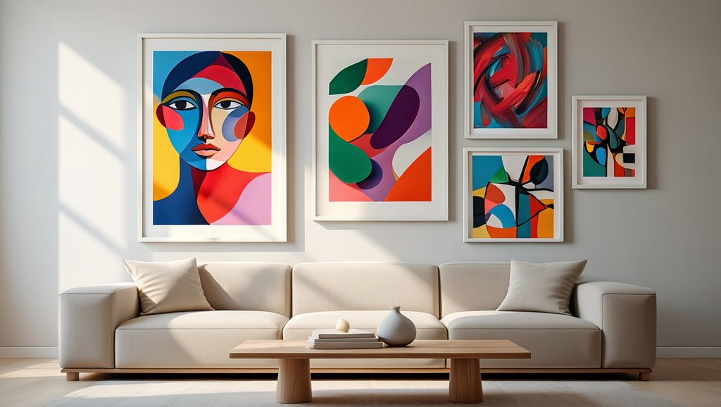 Picasso & Matisse Bold Abstract Collection – Dining Room Set of 5