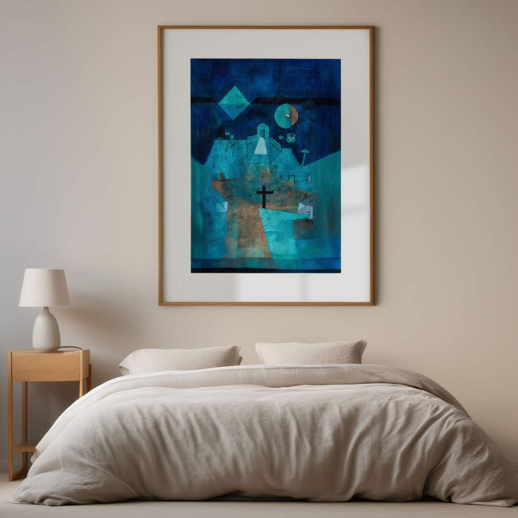 Dünenfriedhof (1924) by Paul Klee – Surreal Landscape Art Print