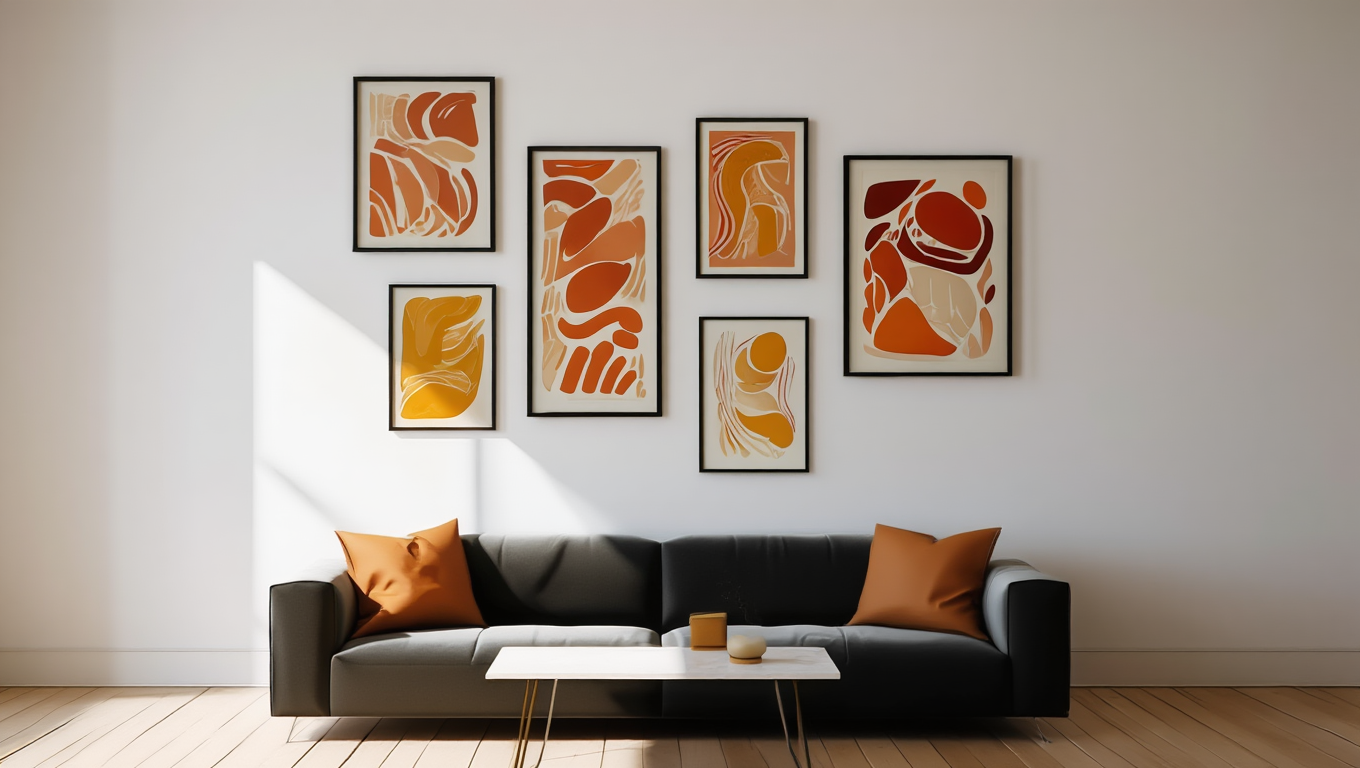 Retro Soul Art Bundle – Boho Bedroom Set of 6