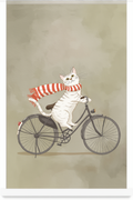Cycling Cat – Whimsical Feline Ride