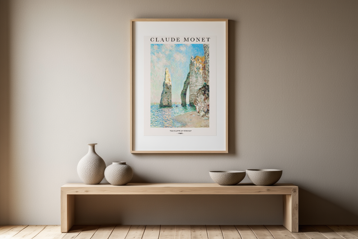Claude Monet - The Cliffs at Etretat Poster