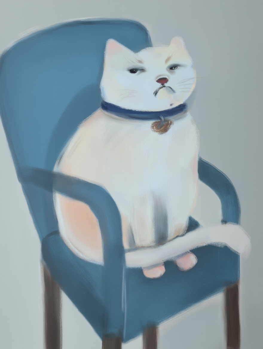 Grumpy Paws – Moody Cat Art Print