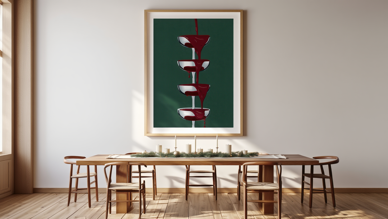 Cascading Champagne Green – Single Print