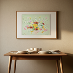 Dahlias et Tournesols Pompons – Vintage Floral Art Print by Achille Laugé, 1919