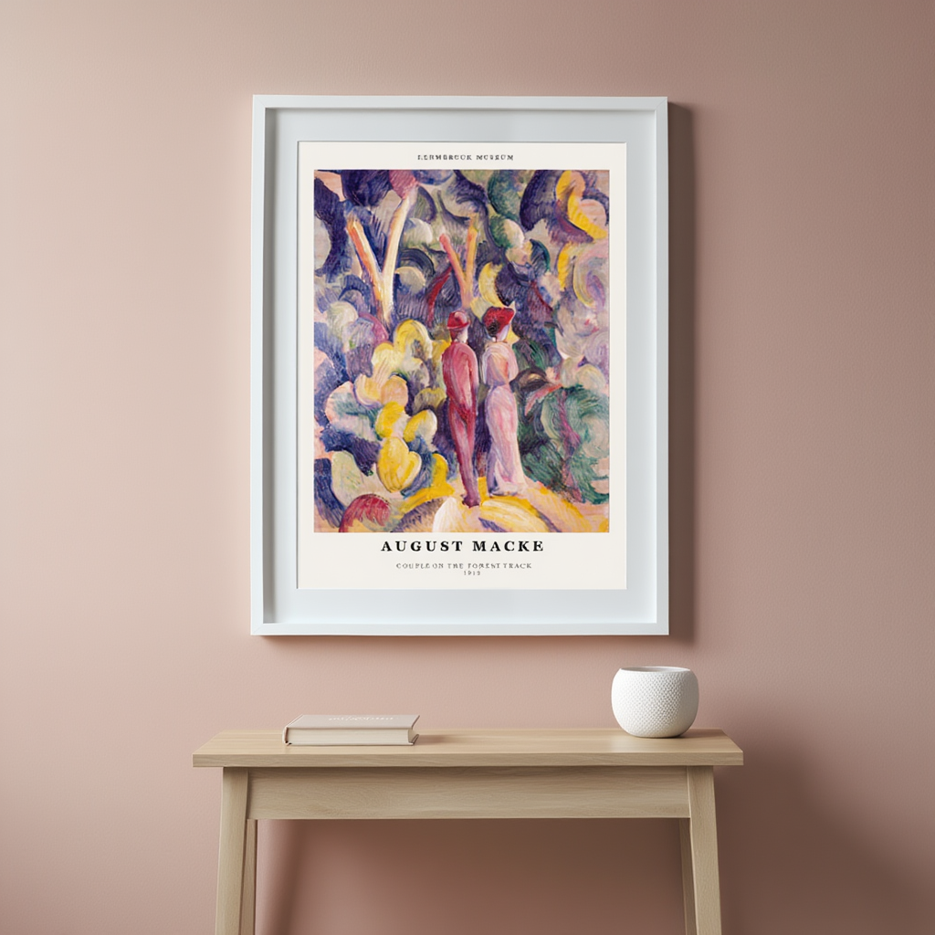 August Macke - Couple on the Forest Track Poster