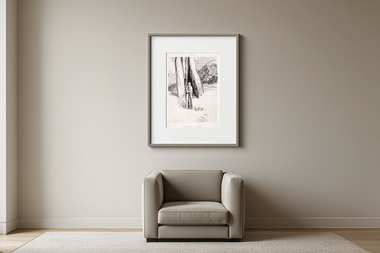 A Madman in a Dismal Landscape by Odilon Redon – Symbolist Art Print