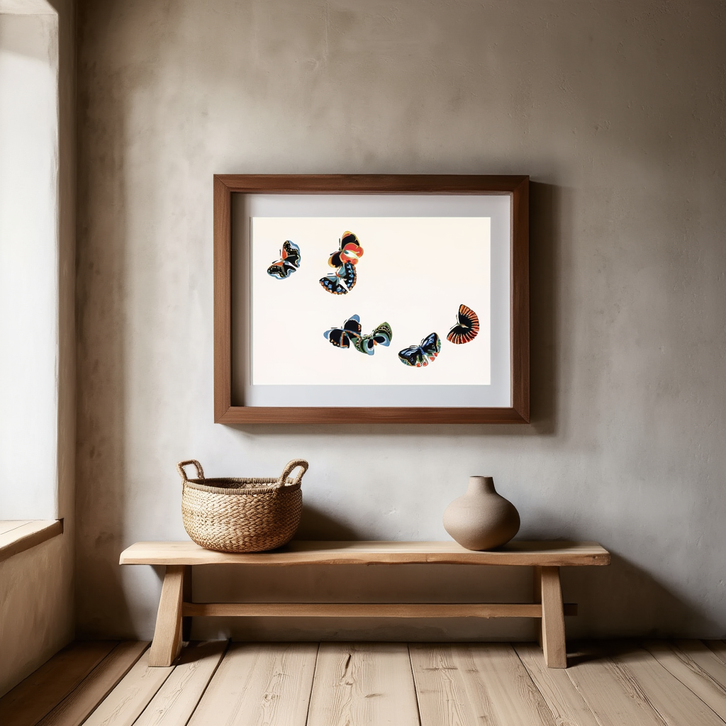 Kamisaka Sekka - Japanese woodblock Butterfly