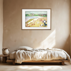 Harvest by the Sea – Émile Bernard Poster | Post-Impressionist Coastal Harvest Scene Art Print - Hakyarts