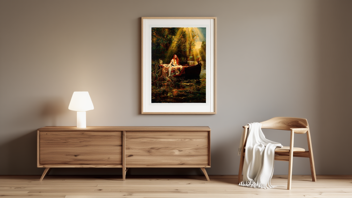 The Lady of Shalott Illuminated – John William Waterhouse 1900 Art Print